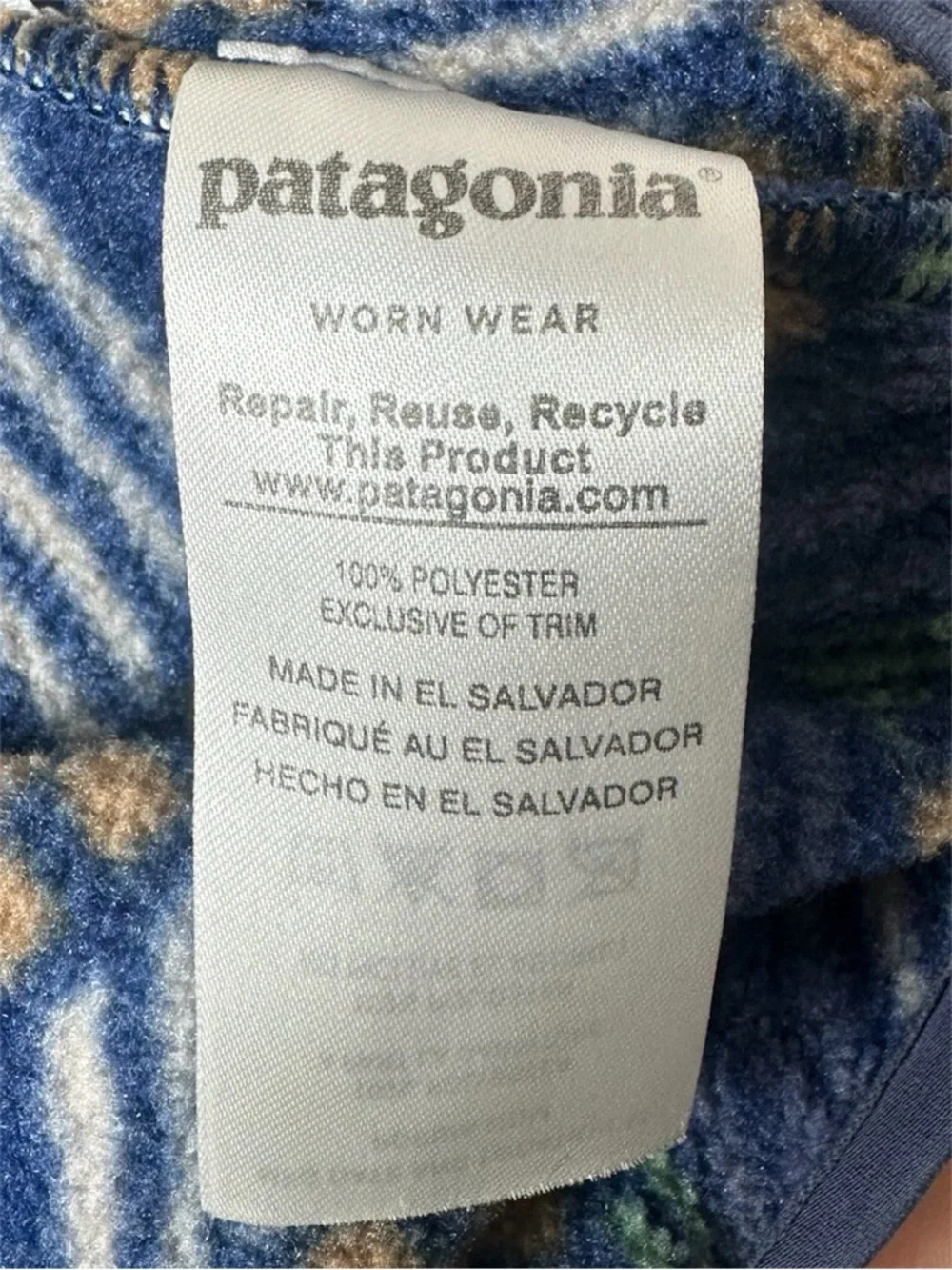 Patagonia Kids Synchilla Aztec Snap-T Pullover Jacket XL 14